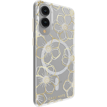 Case-Mate Floral Gems Case W/Magnet For Samsung Galaxy S25 Edge - Gold